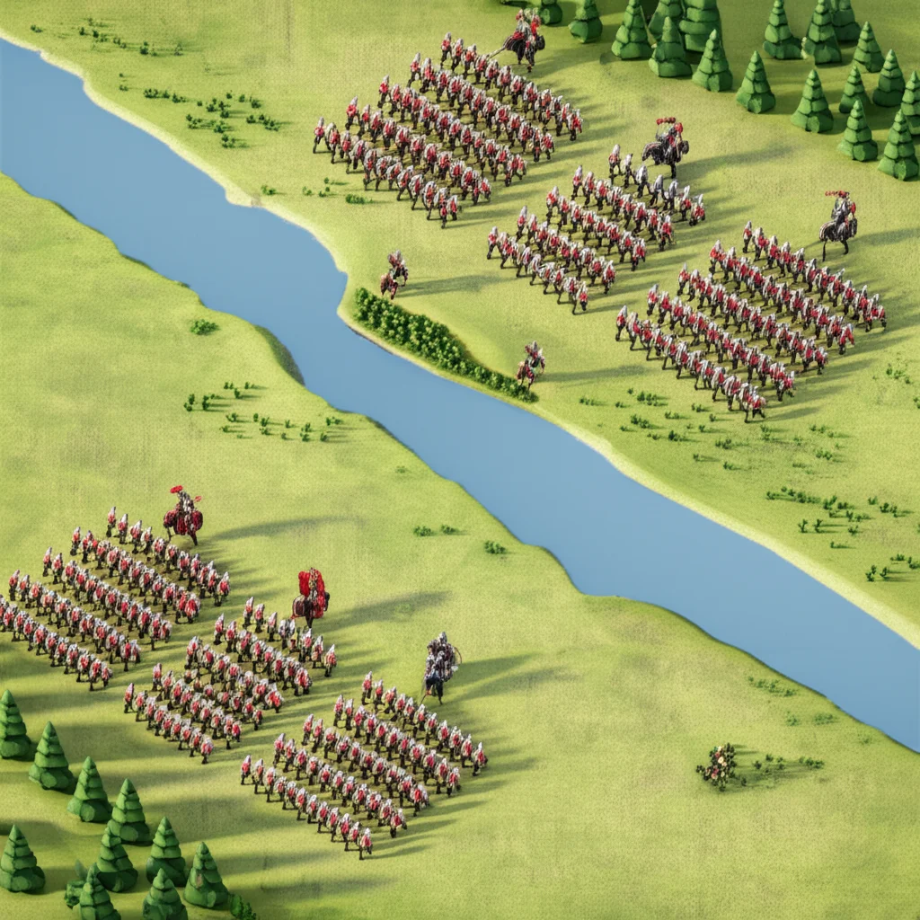 Historical artwork depicting the Battle of Battle of Lechfeld