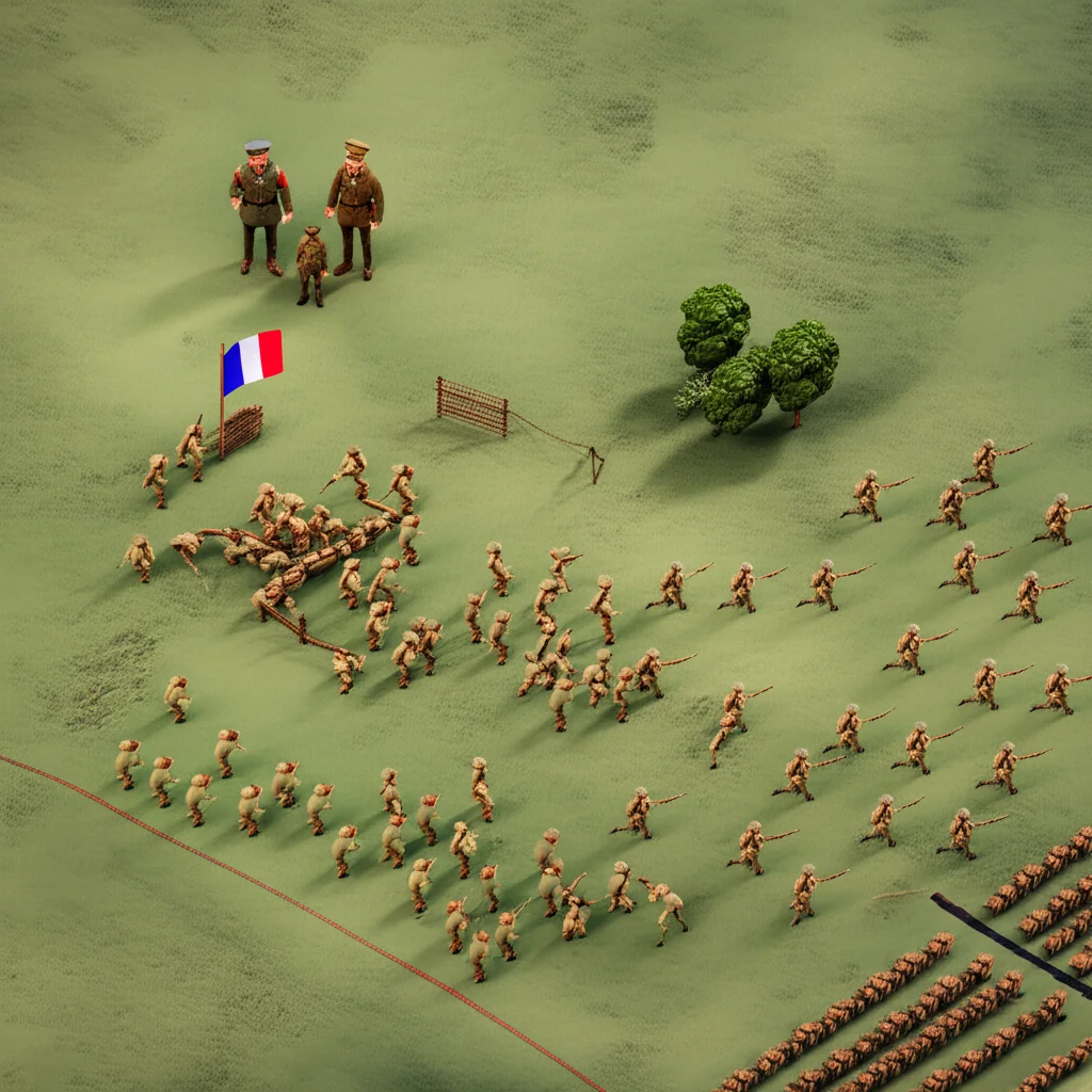 Historical artwork depicting the Battle of Battle of the Somme