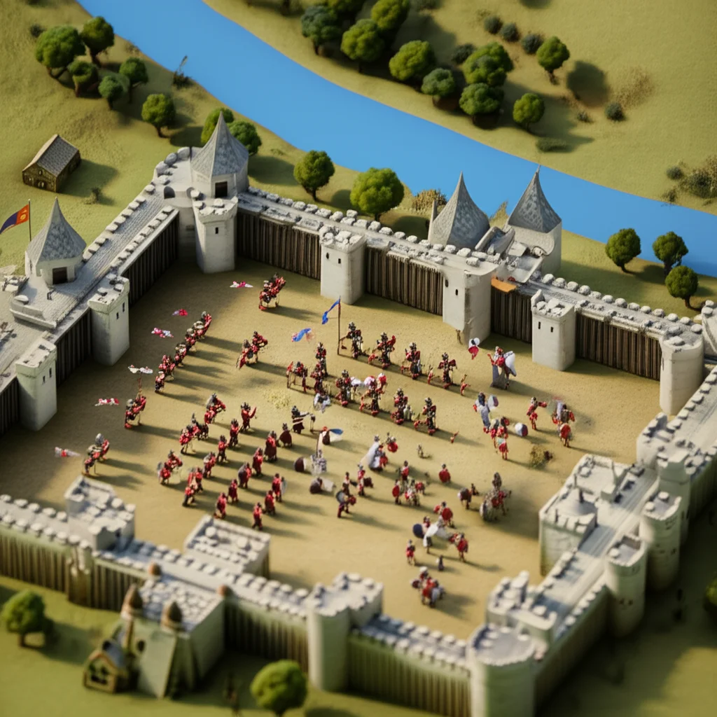 Historical artwork depicting the Battle of Siege of Orléans