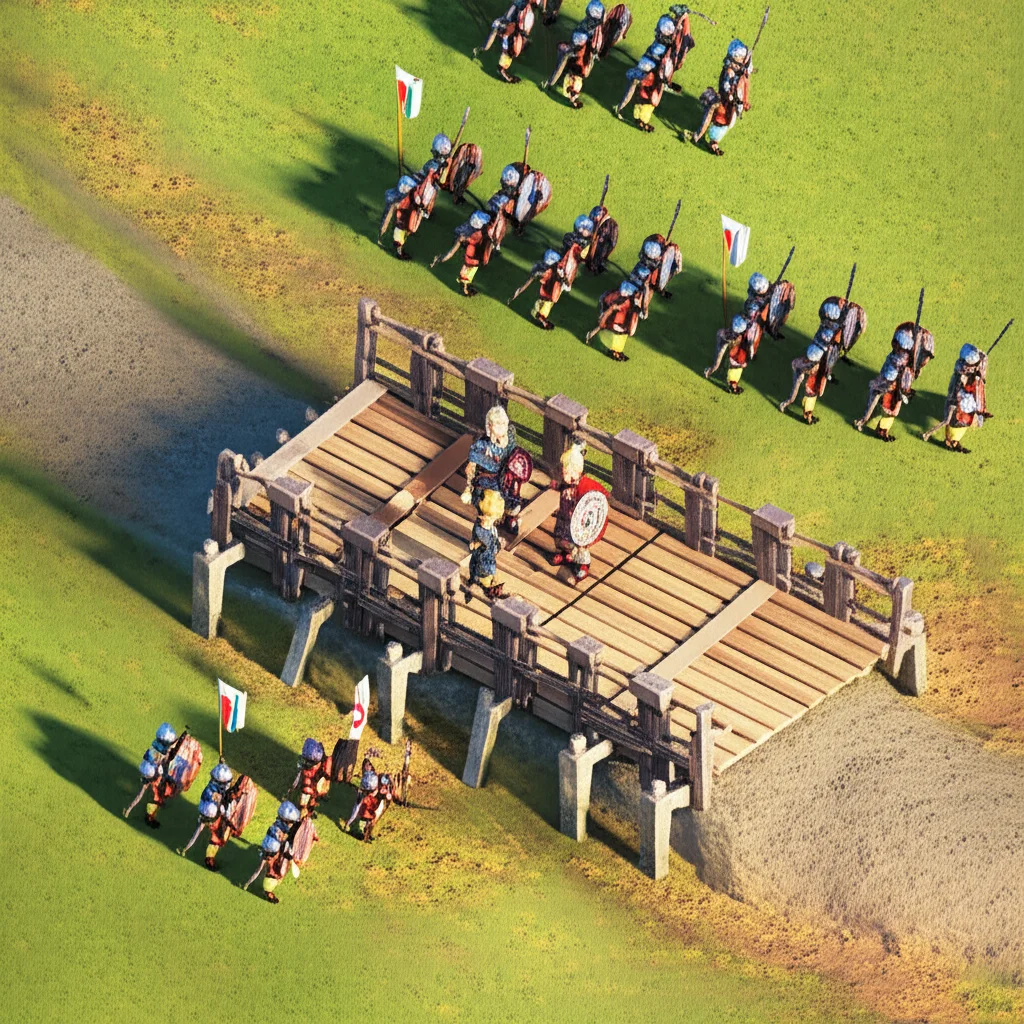 Historical artwork depicting the Battle of Battle of Stamford Bridge