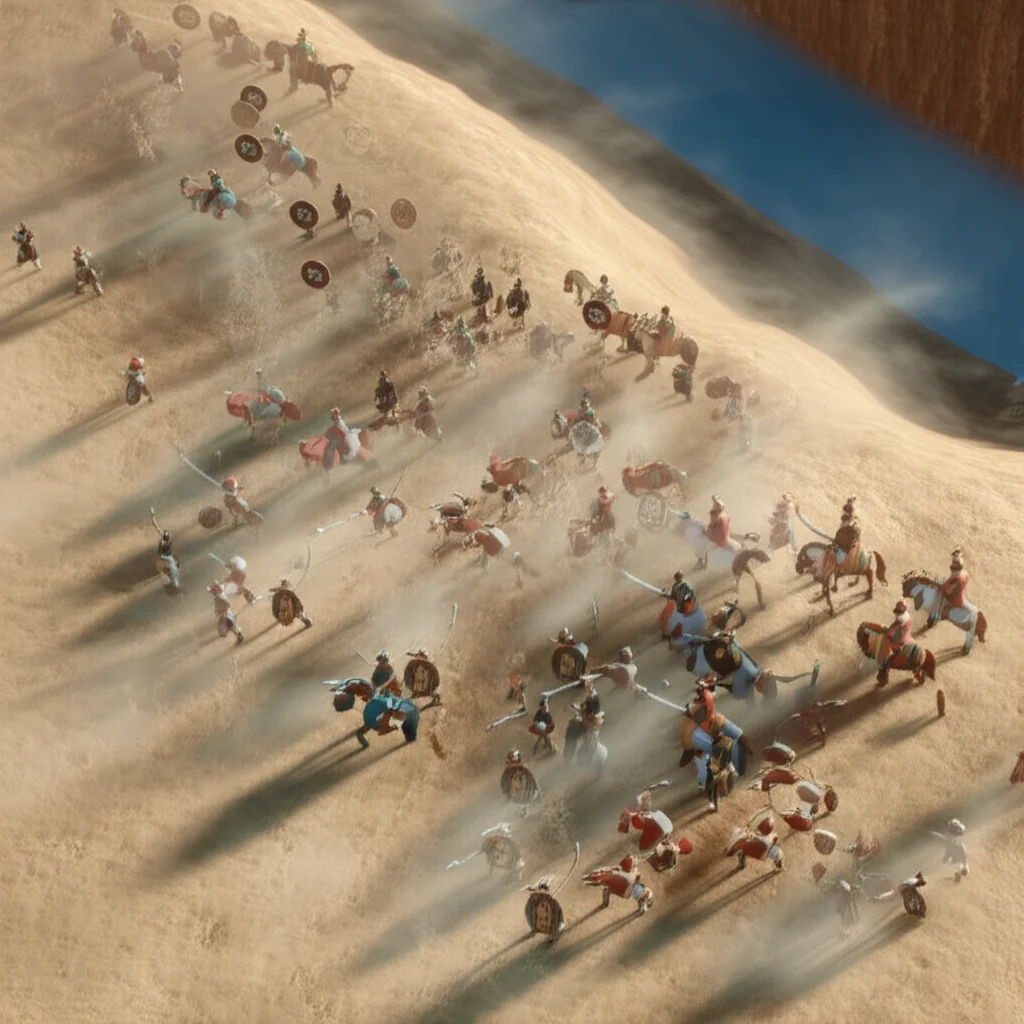 Historical artwork depicting the Battle of Battle of Yarmouk