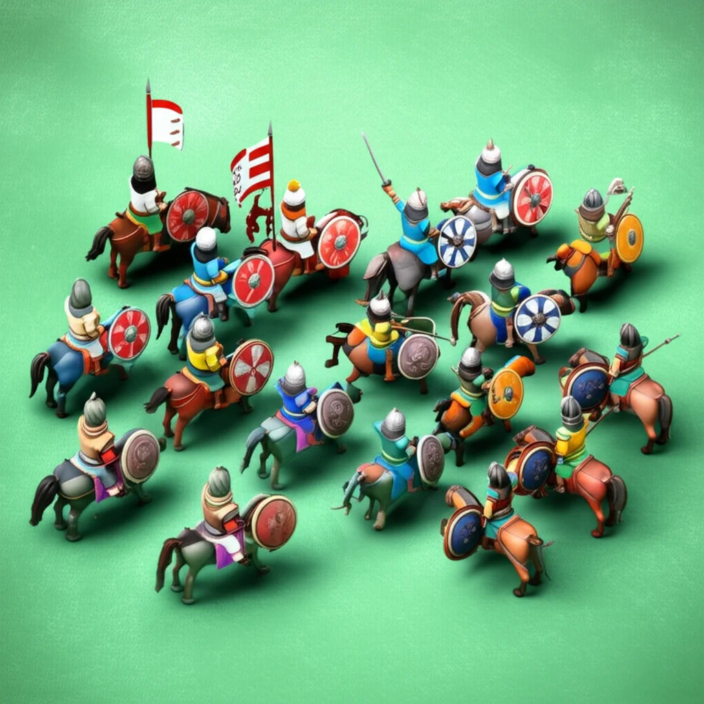 Historical artwork depicting the Battle of Battle of Ain Jalut